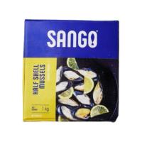 Мидии зеленые в половинке ракушки Sango с/м 30/40 
