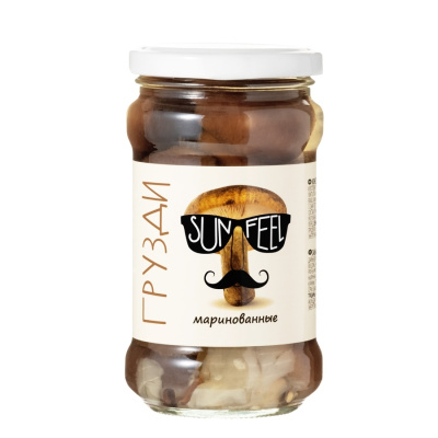 Грузди маринованные SUNFEEL 314мл ст/б 