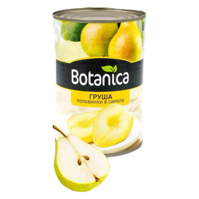 Груши в сиропе (половинки) Botanica 850мл