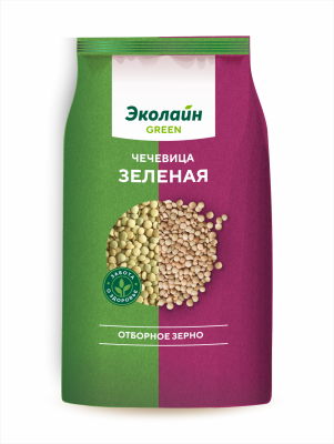 Чечевица зелёная 700 г Эколайн 