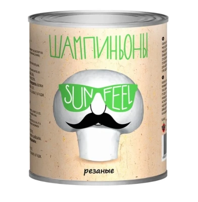 Шампиньоны рез. SUNFEEL 850мл/800г/400г 